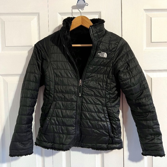 Reversible North Face Black Winter Jacket Coat Puffer - Picture 1 of 5